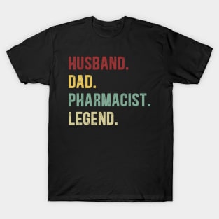 Pharmacist Funny Vintage Retro Shirt Husband Dad Pharmacist Legend T-Shirt